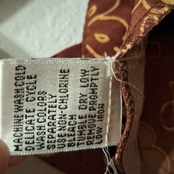 J.B.S LTD Vintage floral dress Womens Vintage 10 Brown Maxi - Picture 8 of 11